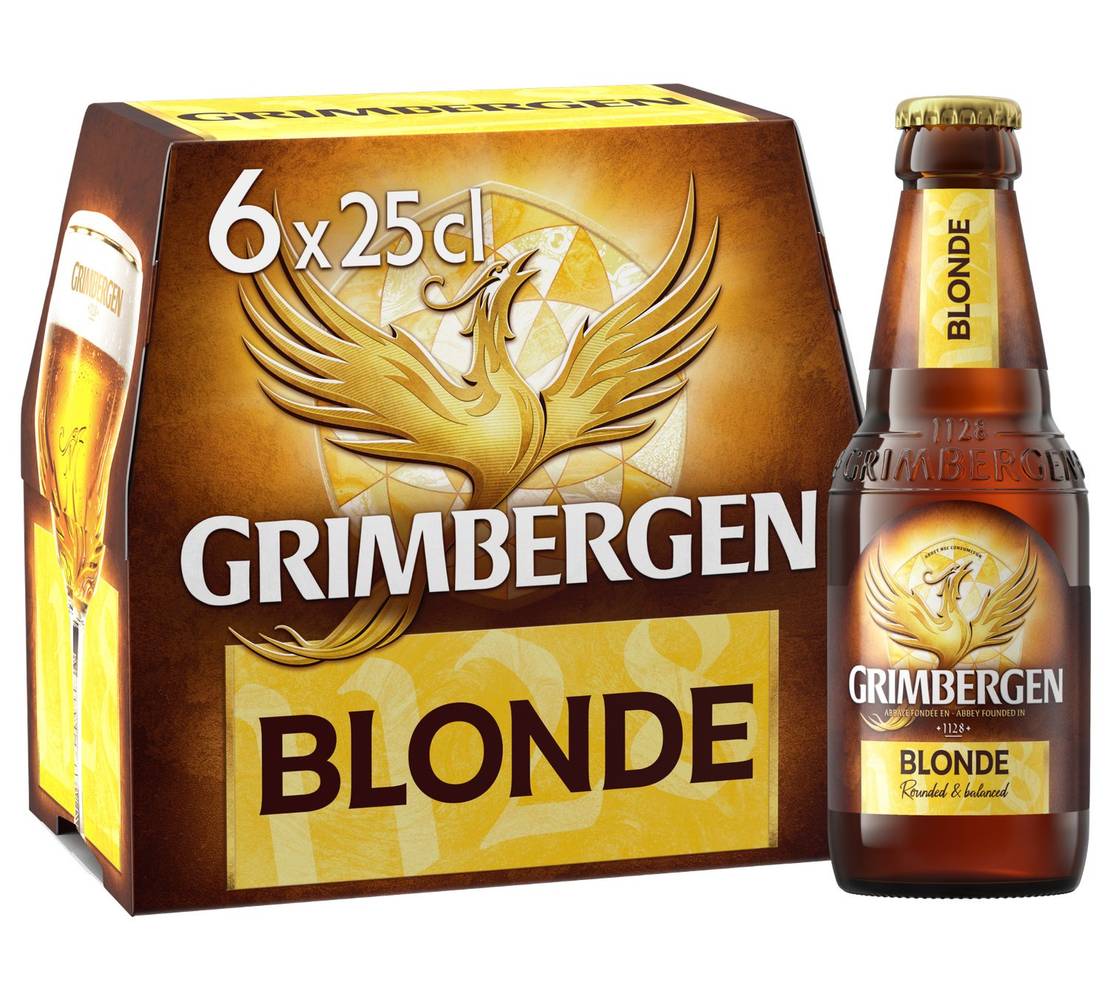Bière Blonde d'Abbaye 6,7% GRIMBERGEN - le pack de bouteilles