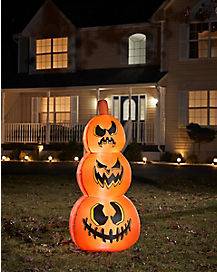 4 Ft Light-Up Pumpkin Stack Inflatable Decoration