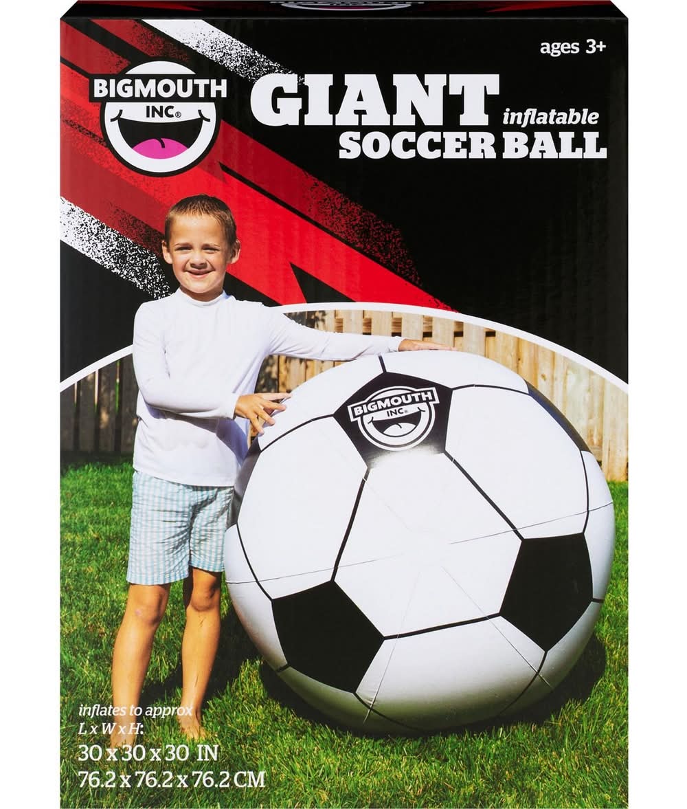 Big Mouth Inc. Giant Inflatable Soccer Ball, 30 In