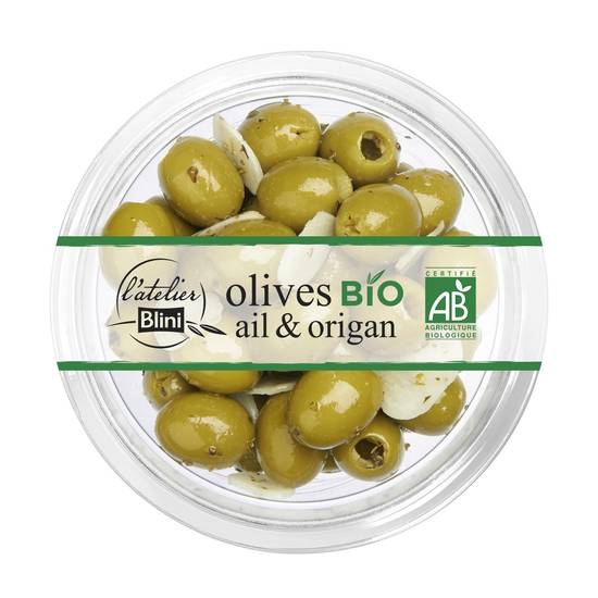 L'atelier Blini - Olives vertes bio ail et origan