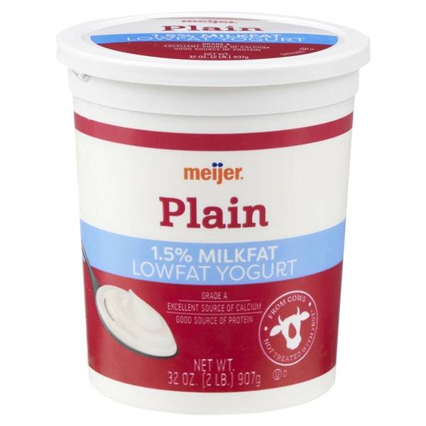 Meijer Plain Lowfat Yogurt (32 oz)