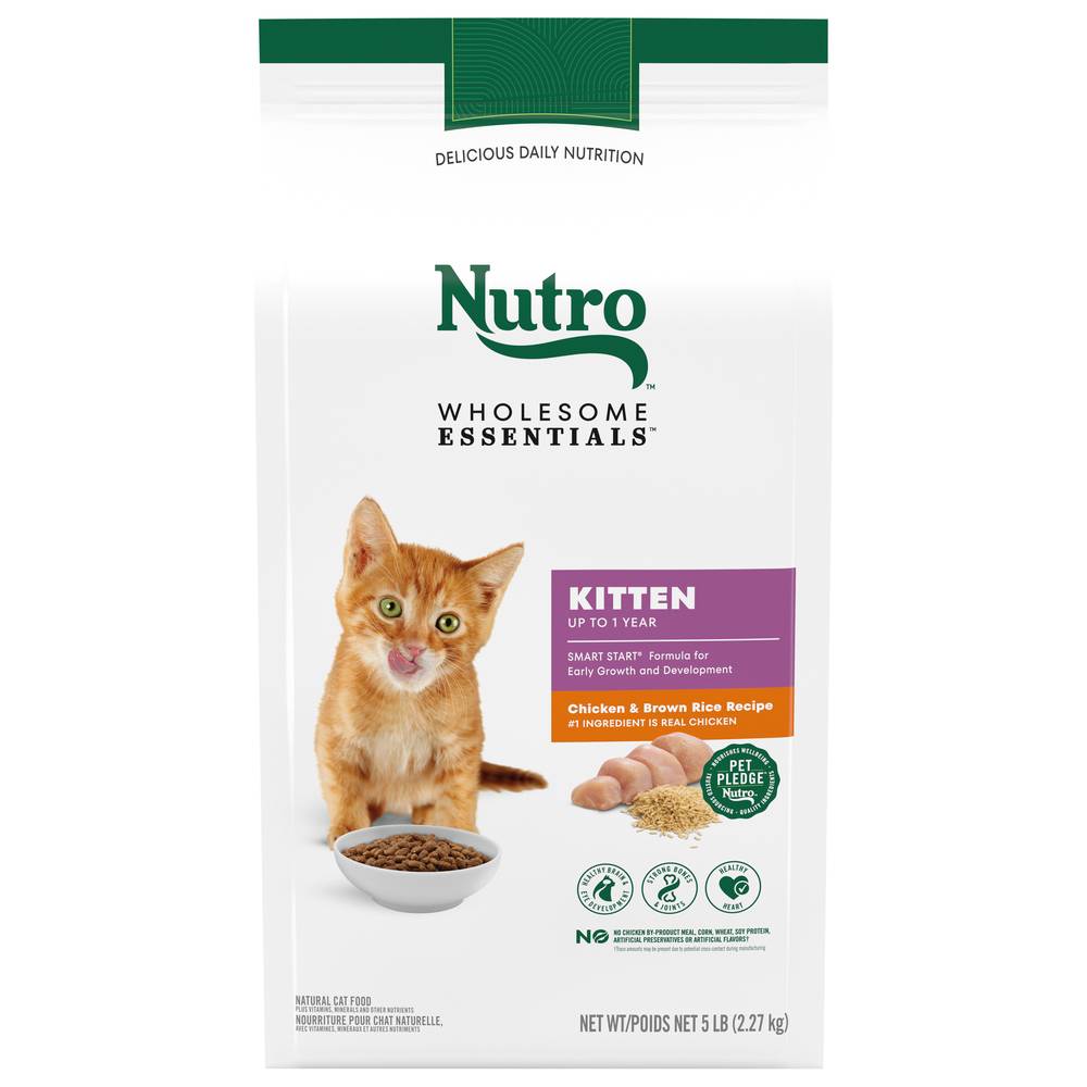 Nutro Wholesome Essentials Natural Chicken & Brown Rice Recipe Dry Kitten Food