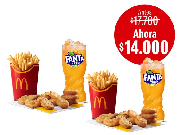 2 McCombos grandes McNuggets x10