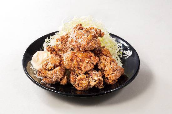 ミニ鬼盛り唐揚げ定食【6個】 Mini Demon Size Fried Chicken Rice (6 Pieces)