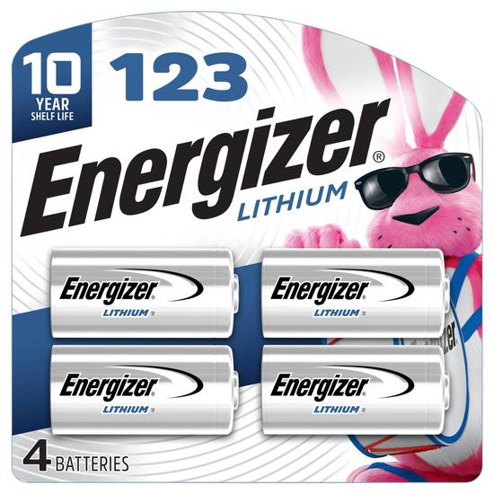 Energizer 123 Lithium Photo Batteries (4 batteries)