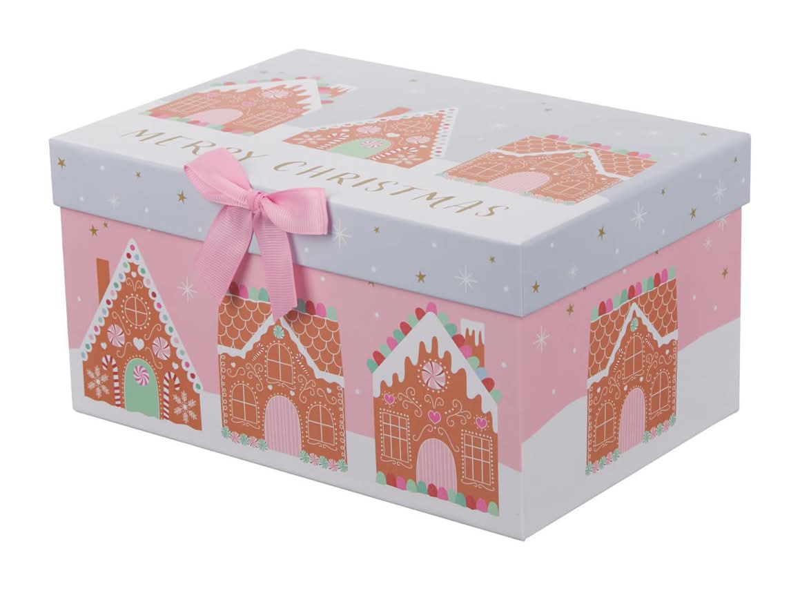 Holiday Style Christmas Rectangular Gift Box, L