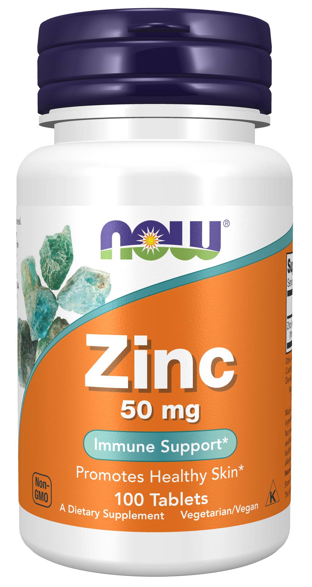 NOW Zinc 50 mg Immune Support Tablets (3.9 oz, 100 ct)