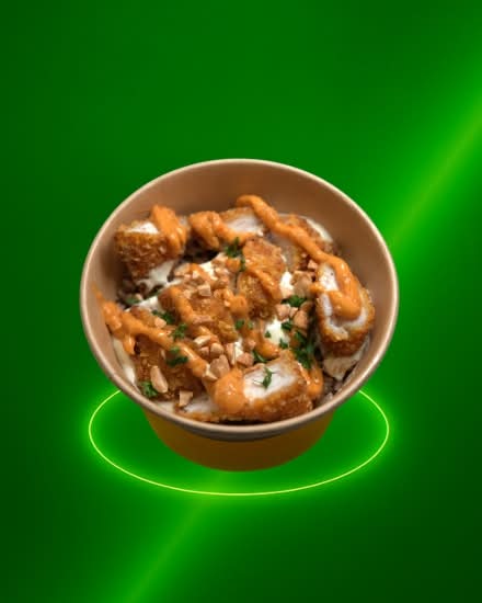 CROUSTY POULET  SAUCE ALGERIENNE RIZ 3 SAVEURS
