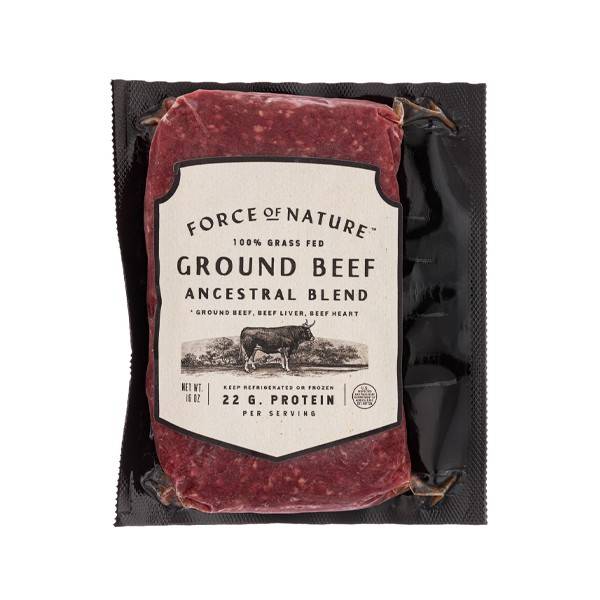 Force of Nature Meats Ancestral Blend Ground Beef (16 oz)