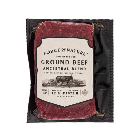 Force Of Nature Ancestral Blend Ground Beef With Liver & Heart (16 oz)