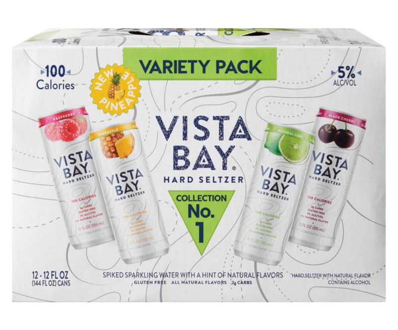 Vista Bay Hard Seltzer Spiked Sparkling Water Variety pack (144 fl oz, 12 ct)