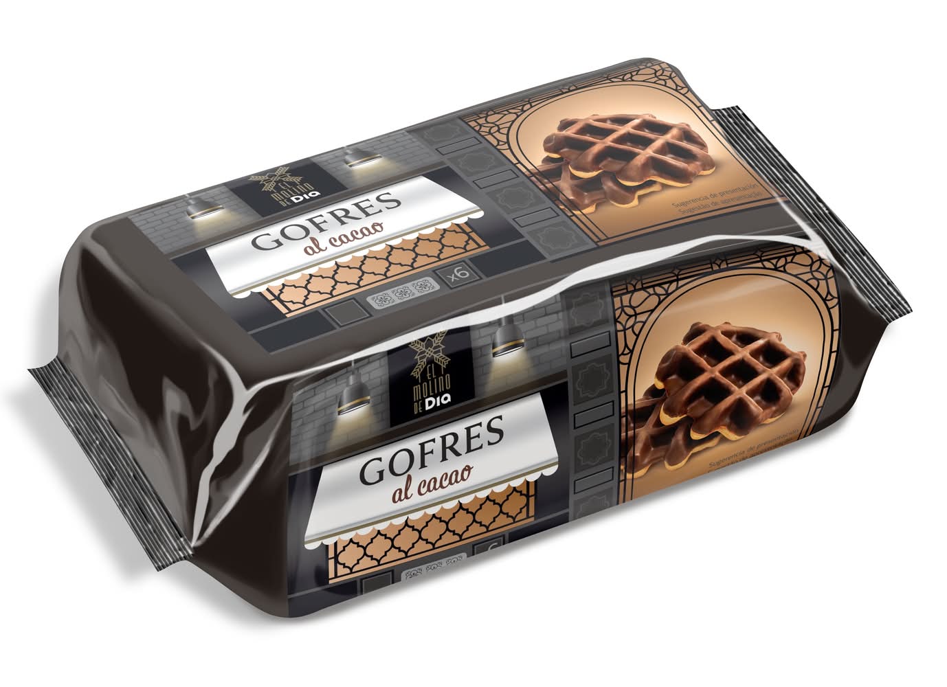 Gofre Recubierto De Cacao El Molino De Dia Bolsa 360 G