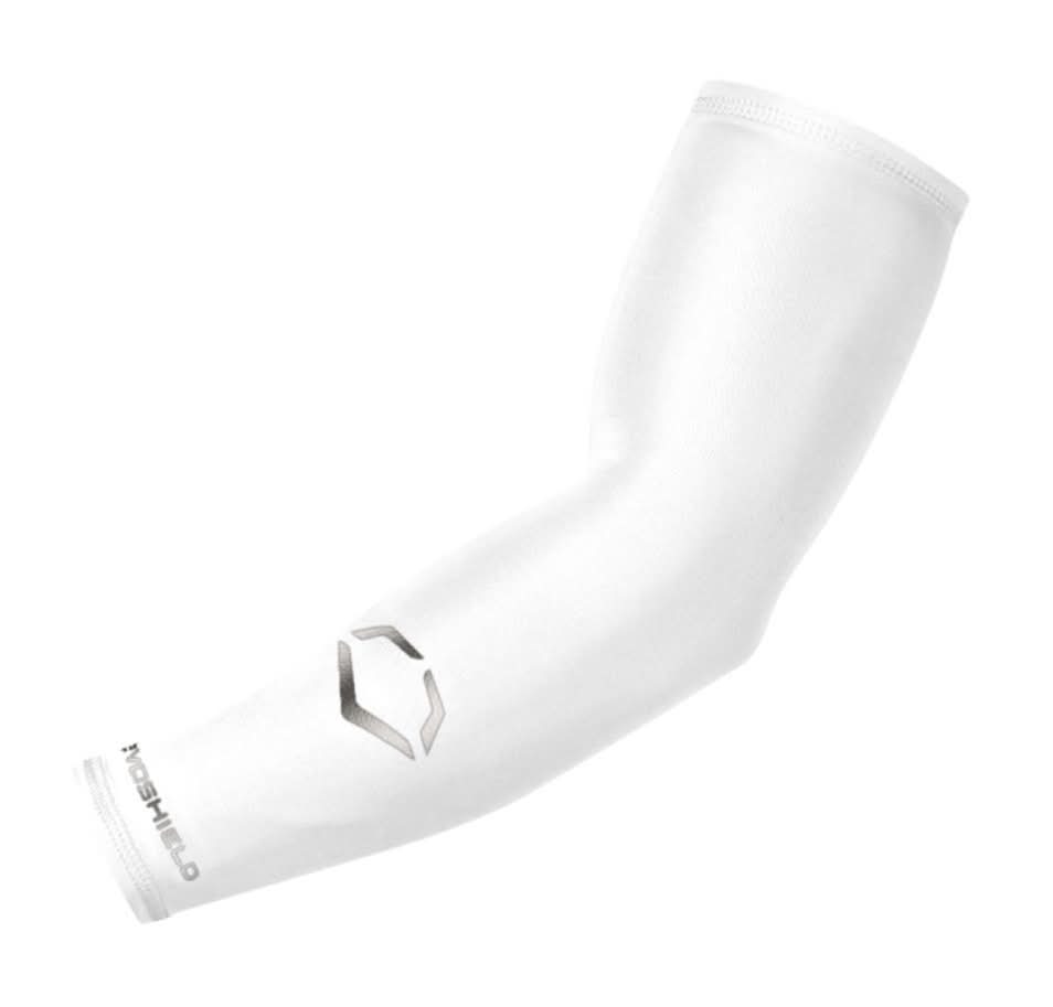 EvoShield Youth Solid Compression Arm Sleeve (White, Youth)