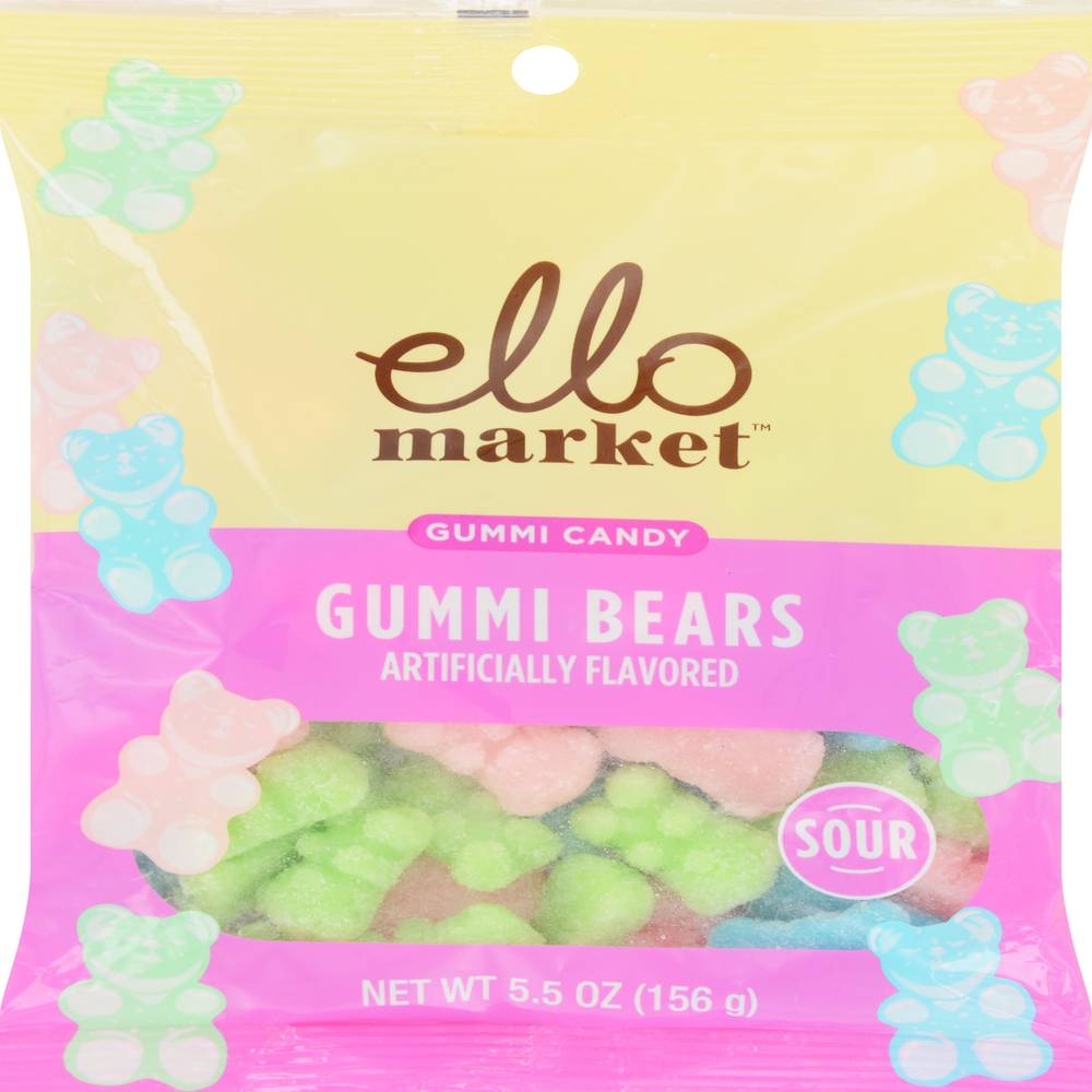 Ello Market Sour Bears Gummi Candy - 5.5 oz