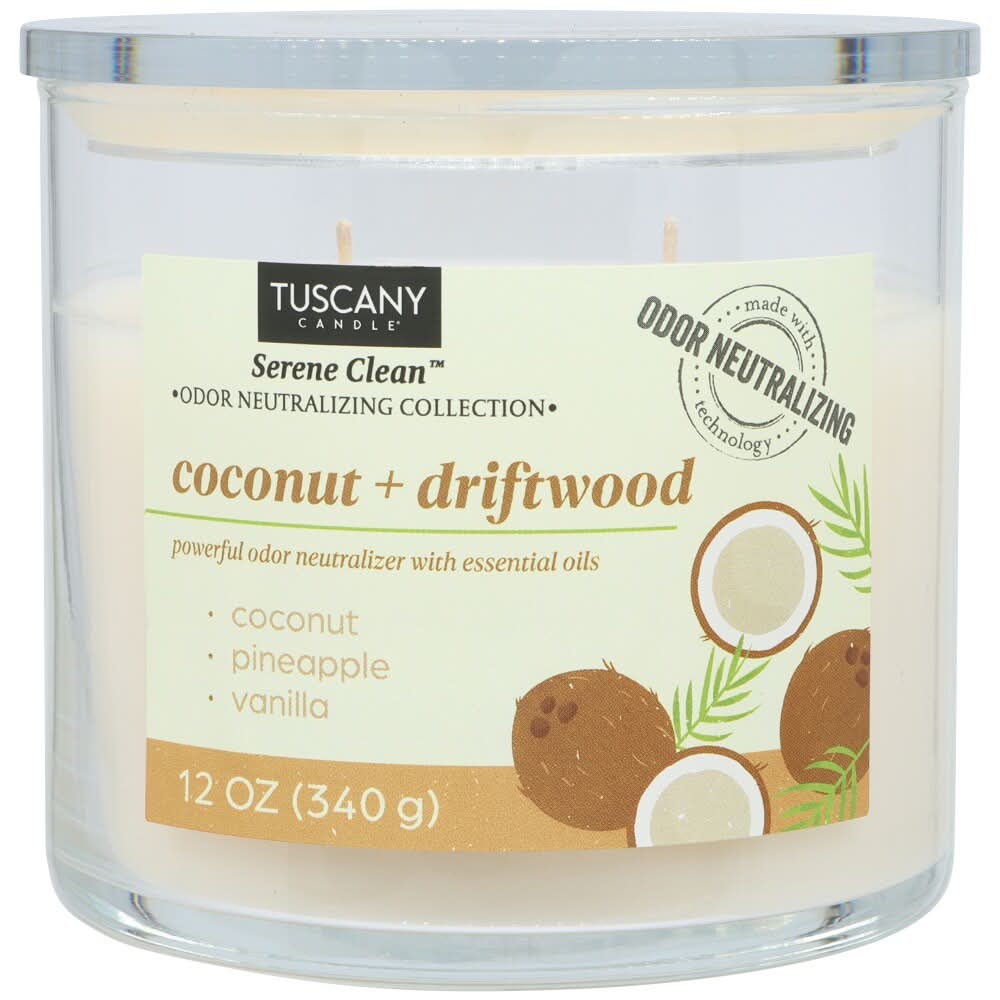 Tuscany Candle® Serene Clean™ Collection Scented Jar Candle Coconut + Driftwood