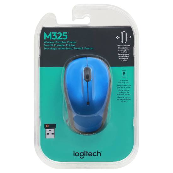 Logitech M325 Blue Wireless Mouse