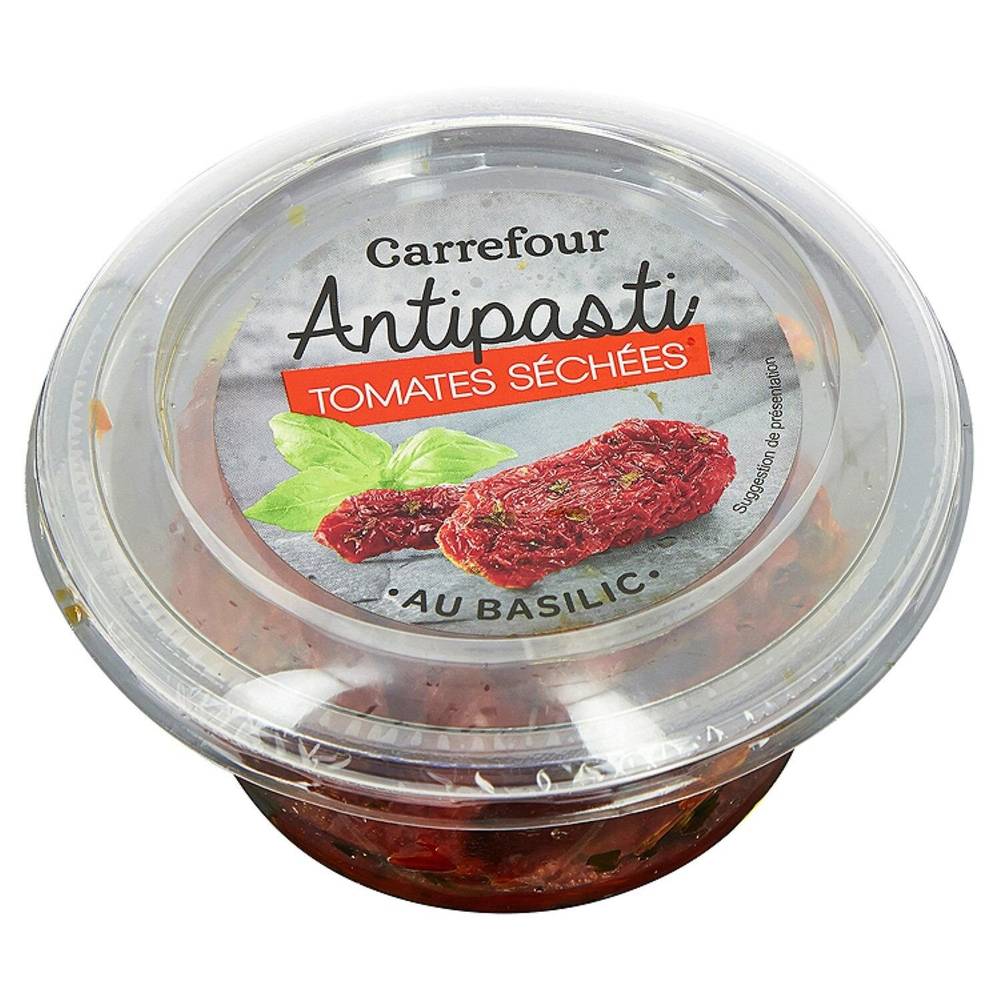 Tomates séchées antipasti au basilic CARREFOUR - le pot de 100g