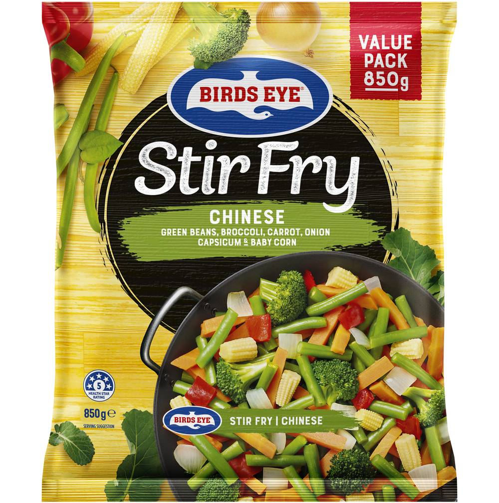 Birds Eye Frozen Chinese Stir Fry Vegetables (850g)