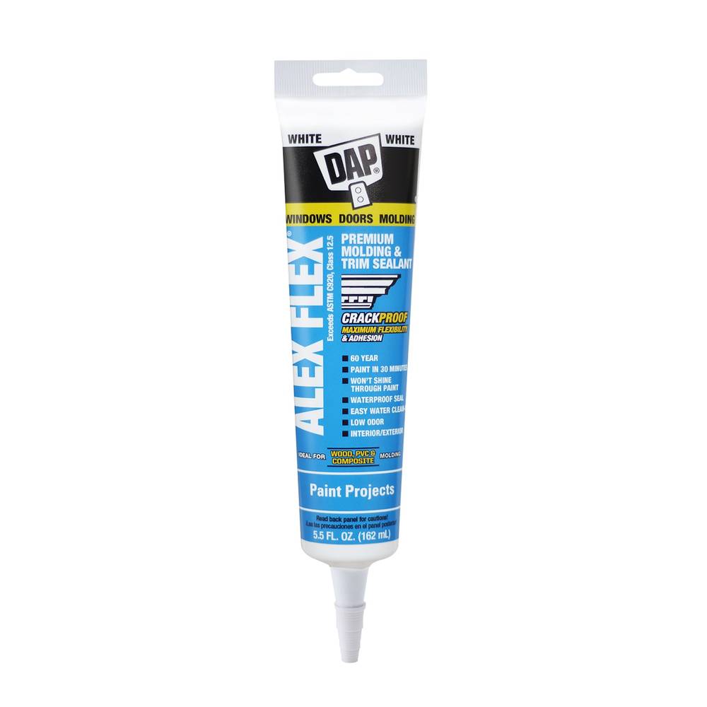 DAP ALEX Flex 5.5-oz Interior Paint and Trim White Paintable Latex Caulk | 11455