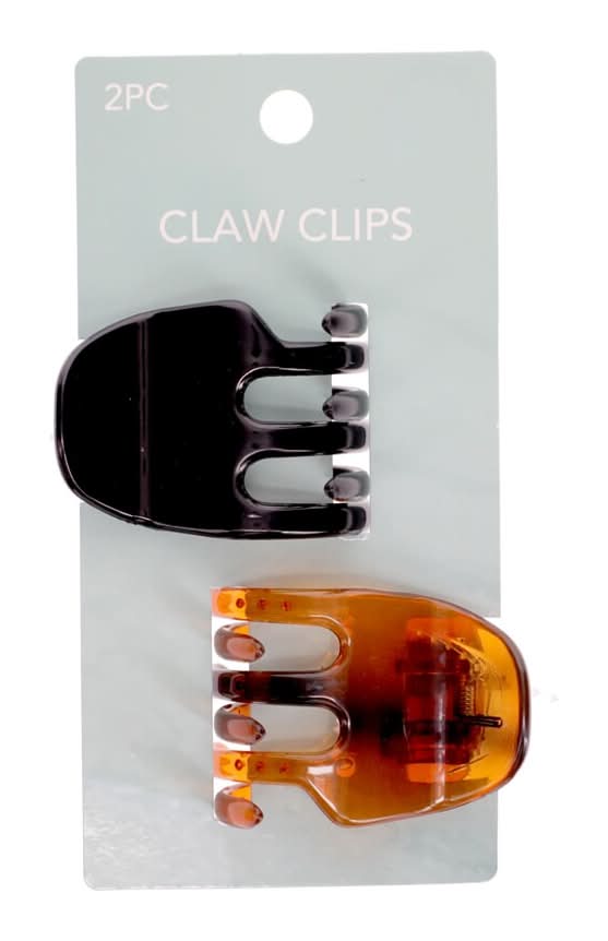 Plastic Claw Hair Clips (2 ct)