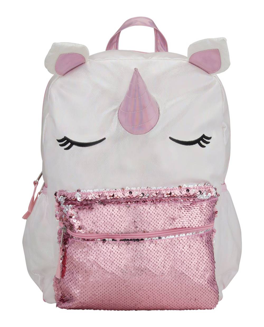 Accessory Innovations Unicorn Backpack Bag, White-Pink