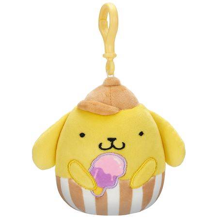 Squishmallows Original Sanrio Pompompurin Holding Ice Cream Clip On Plush 3.5 Inch - 1.0 ea