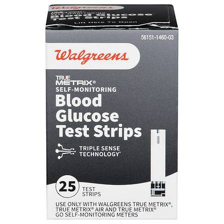 Walgreens True Metrix Self-Monitoring Blood Glucose Test Strips (25 ct)