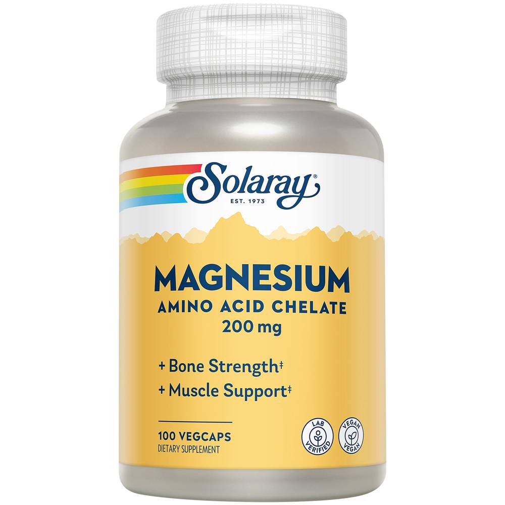 Magnesium - Full Range Amino Acid Chelate - 200 Mg (100 Capsules)