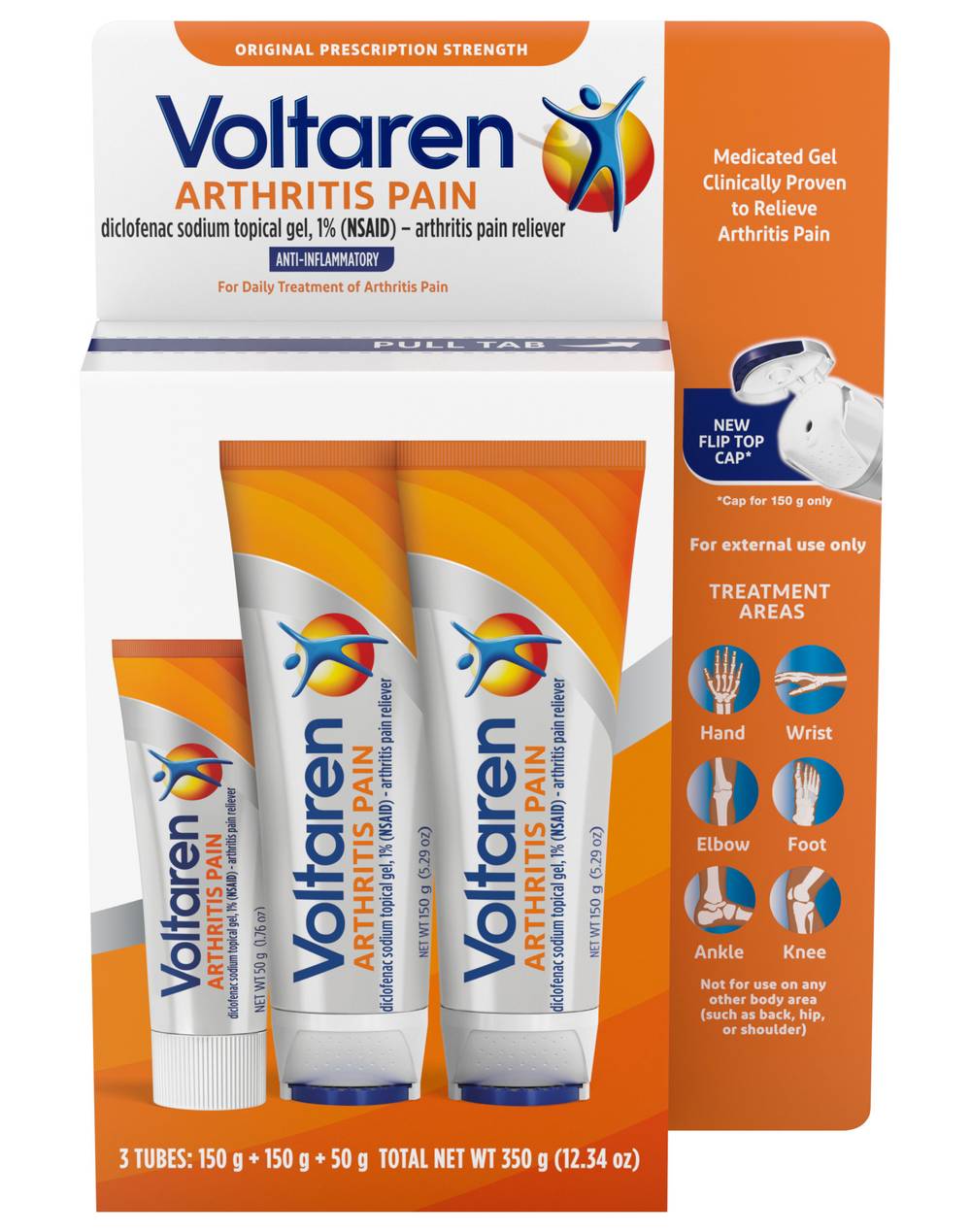 Voltaren Arthritis Pain Gel For Powerful Topical Arthritis Pain Reliever (12.34 oz, 3 ct)
