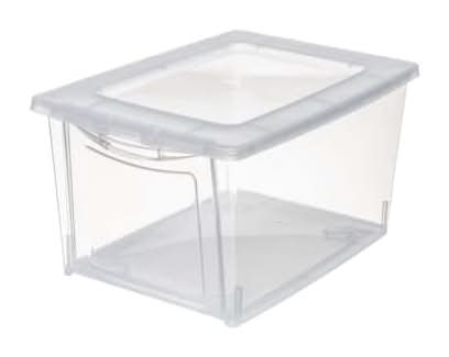 14.5" X 10" X 7.5" Clear Front Opening Storage Case With Lid By Simply Tidy