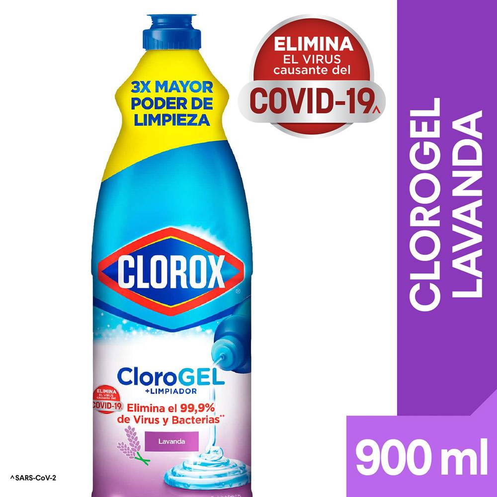 Clorox cloro en gel lavanda (botella 900 ml)