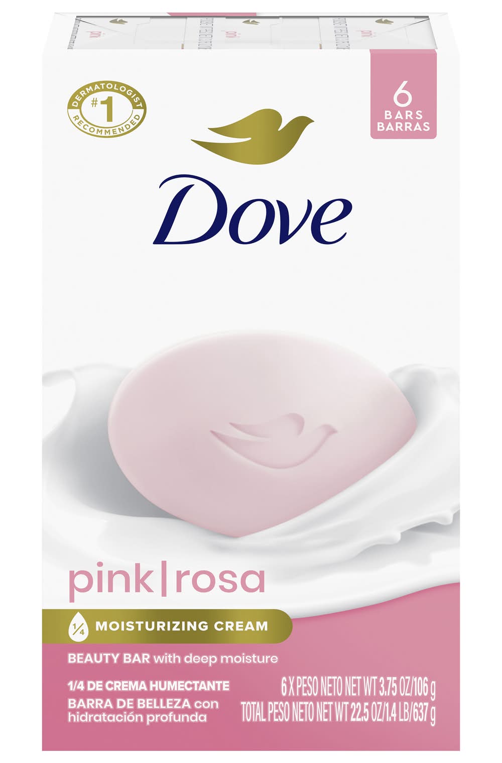 Dove Pink Beauty Bar Soaps (6 x 3.75 oz)