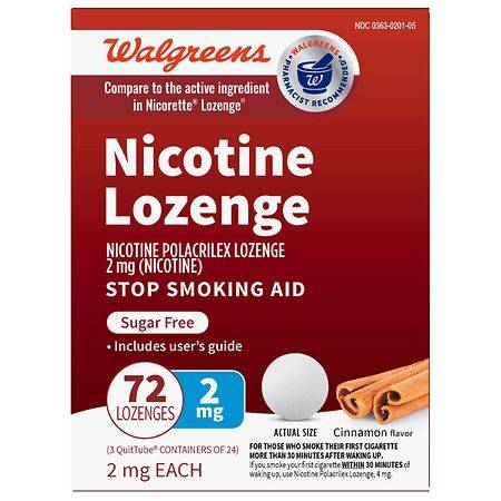 Walgreens Nicotine Lozenges 2 mg Cinnamon