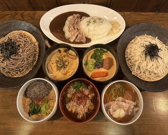  つけ蕎麦＆つけうどん×もうやんカレー　威神流　 TSUKESOBA&TSUKEUDON×Moyan Curry　ISHINRYU