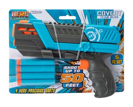 Hero Combat Covert Team 5-Pc Gun Set Blue