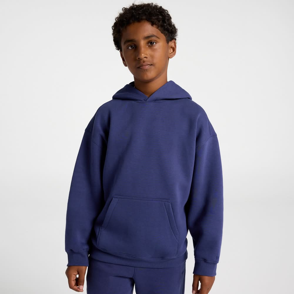 DSG Youth Classic Fleece Hoodie (Campus Navy, S)