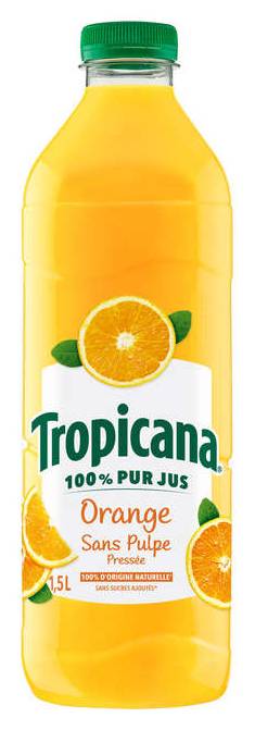 Tropicana Pur Jus D'Orange Sans Pulpe 1,5L