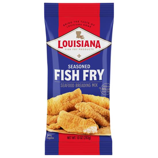 Louisiana Fish Fry Products Seasoned Crispy Fish Fry Breading Mix
