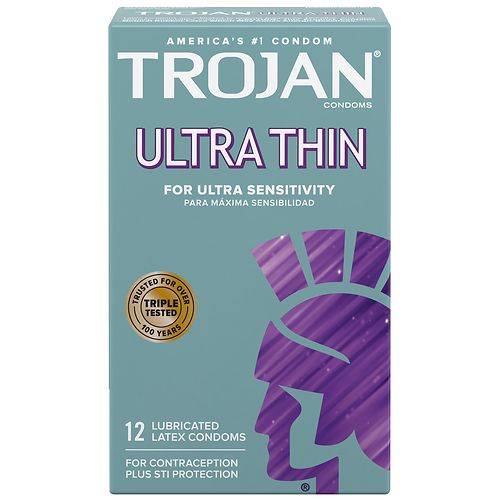 Trojan Ultra Thin Ultra Thin Premium Lubricated Condoms - 12.0 ea