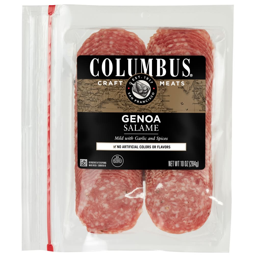 Columbus Pre-Sliced Genoa Salame Pillow pack (10 oz)