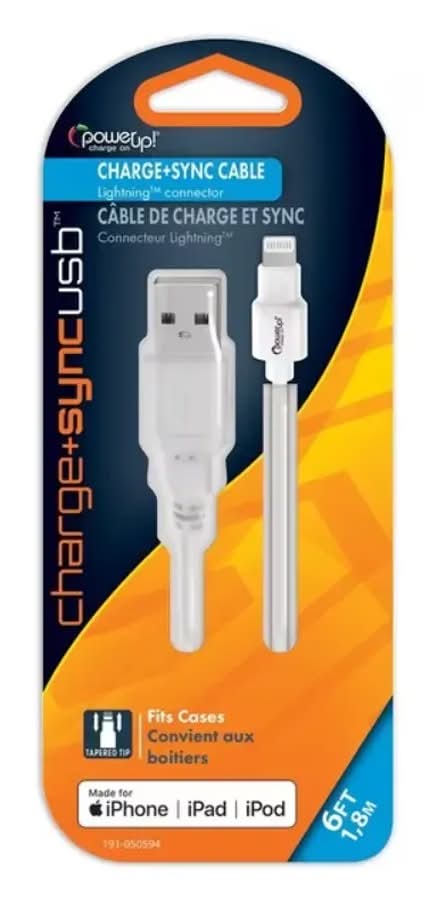Power Up USB Lightning Charger Sync Cable