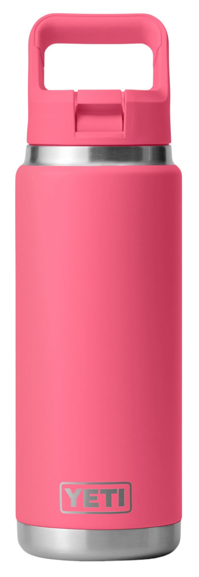 YETI 26 oz. Rambler Bottle with Color-Matched Straw Cap (Tropical Pink)