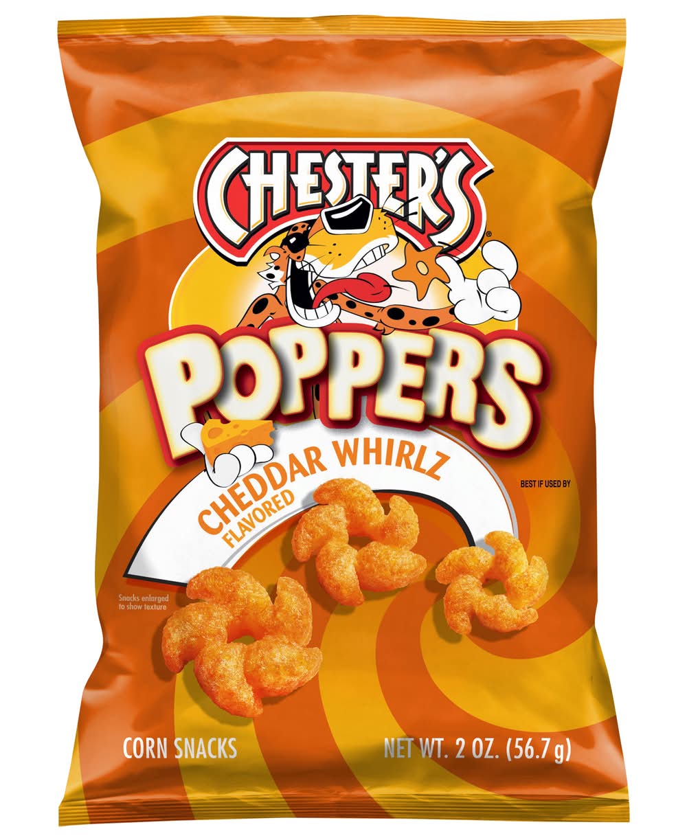 Chester's Poppers Corn Snacks, Cheddar Whirlz (2 oz)