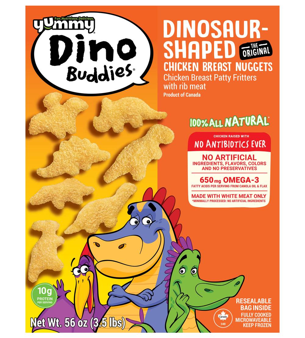 Yummy Dino Buddies Dinosaur Shaped Chicken Breast Nuggets (56 oz)