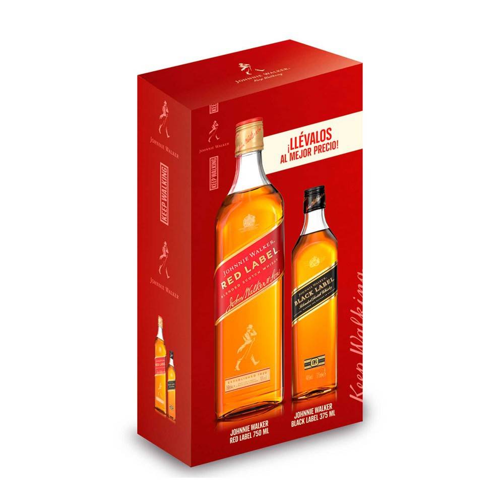 Johnnie Walker Pack whisky red label + black label Delivery Near