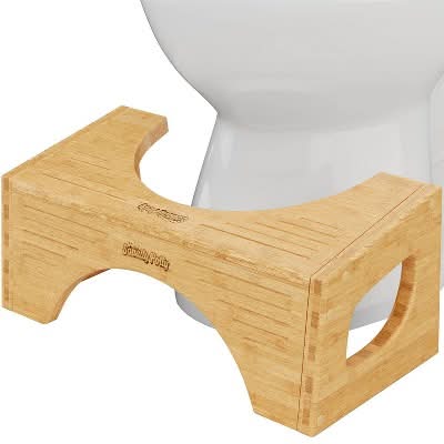 Squatty Potty Two in One Bamboo Toilet Step Stool, Brown