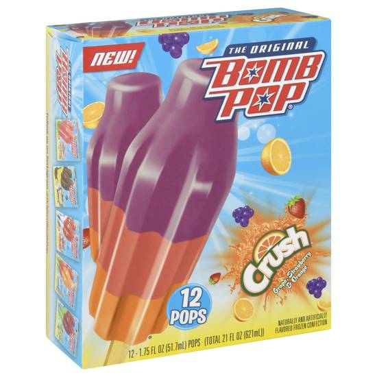 Bomb Pop Grape Strawberry & Orange Crush Ice Pops ( 12 ct)