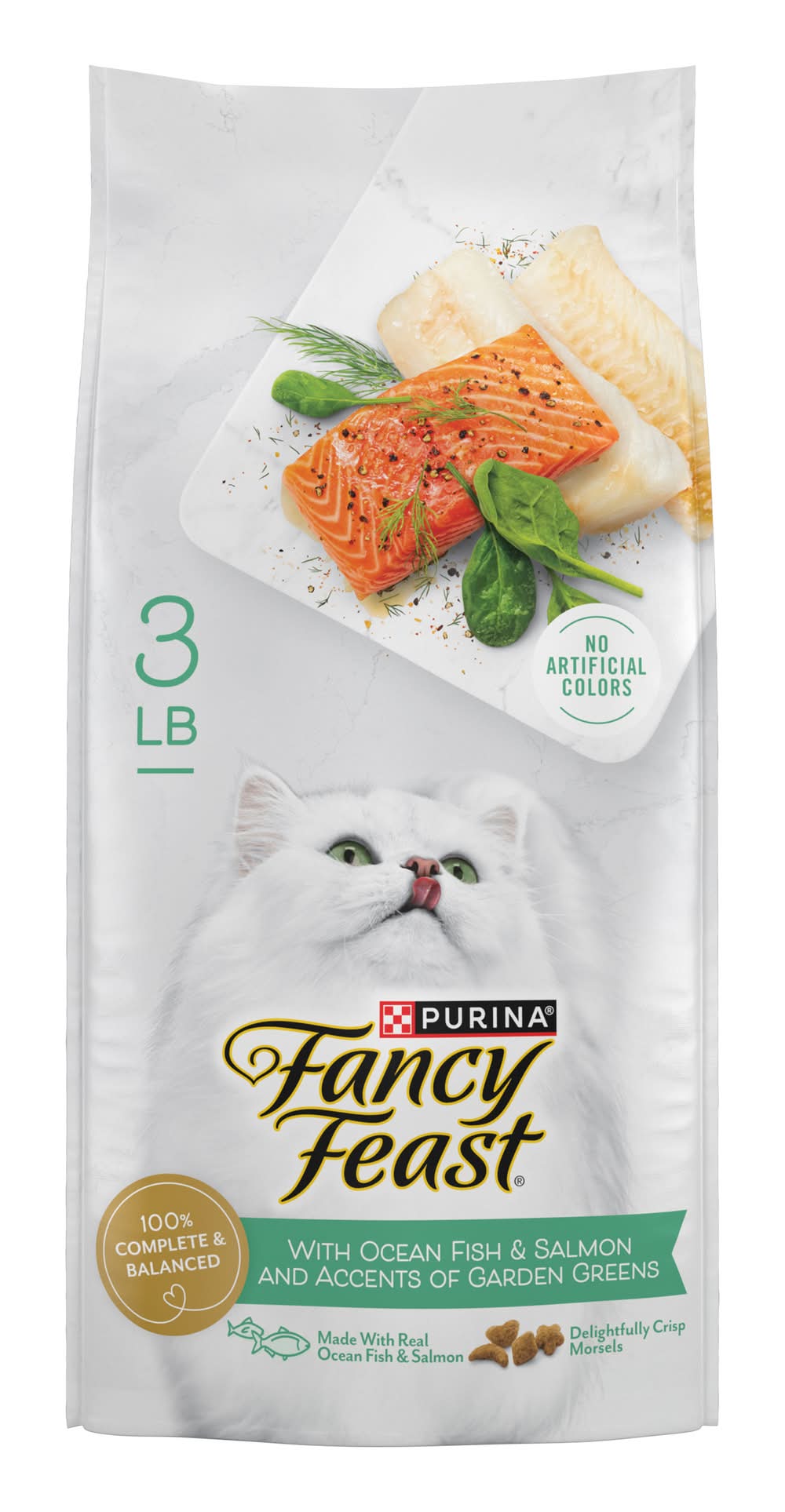 Purina Fancy Feast Dry Cat Food, Ocean Fish & Salmon (3 lbs)