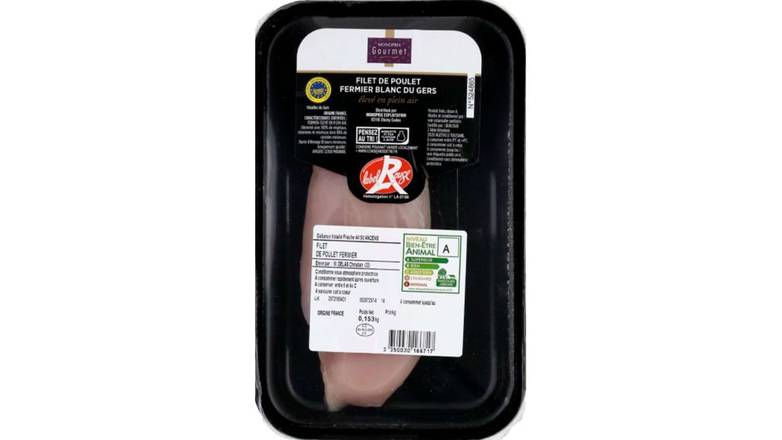 Monoprix Gourmet Filet de poulet fermier Label Rouge blanc La barquette de 1 = 140 g