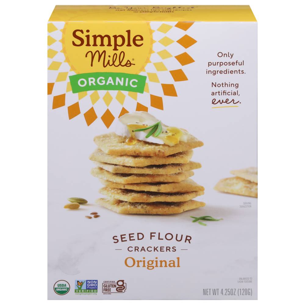 Simple Mills Organic Seed Flour Original Crackers (4.25 oz)